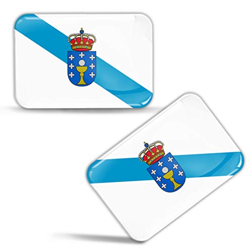 Artimagen Adesivo Bandiera Cantabria Ondulata - Effetto Resina 3D, Dimensioni 66x48 Mm, Vinile Resistente