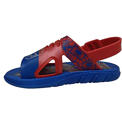 Sandália Marvel Hero Case, Grendene Kids, Meninos, Azul/Vermelho, 25