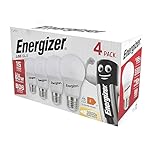 Energizer GLS Replacement LED Bulb 4 Pack (Warm White E27, 60W), (ENGS14057)