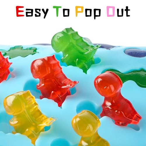 image for CLUEWR 5 Pcs Mini Gummy Candy Molds with 2 Dropper, Silicone Bear Donu