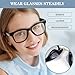 12 Pairs Soft Silicone Adhesive Eyeglass Nose Pads Non Slip with 3.5 Mm/ 0.4 Inch Thickness Air Bag for All Type Full Plastic Frames, Sunglasses, Reading Glasses(Black+Clear)
