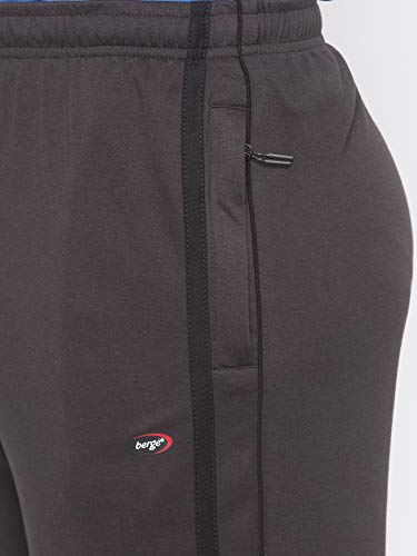 Image of berge' Men Cotton Polyester Comfy Regular Fit Sports Quality Track Pants with Secure Zipper Pocket, Casual Wear Lower Tracks Pant
