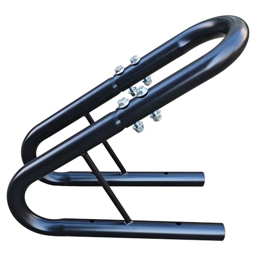 Image of 4 Bolt No Wobble Heavy Duty Wheel Chock Motorcycle Dirt Bike Wheel Chock 5.5'' Wide 2 Pack