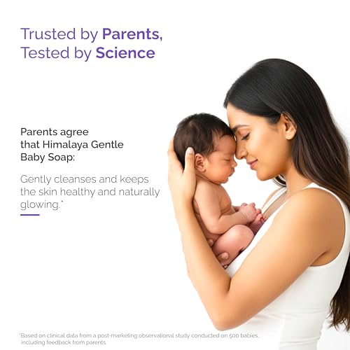 Image of Himalaya Gentle Baby Soap for Newborns | No Post Bath Dryness | B3G1 FREE - 125g | Gentle Cleansing With Phyto-Oil Complex of 100% Natural Oils of Almond & Olive| No. 1 Doctor Recommended Brand