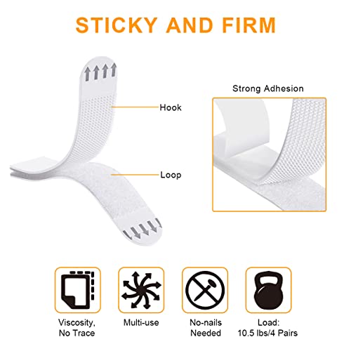 Image of Ainiv Picture Hanging Strips Heavy Duty, 15-Pairs(30 Strips) Small | Adhesive Hook &Loop Mounting Tapes Damage Free No Nails Picture Hangers for Frame Hanging Poster Strips Christmas Decorations