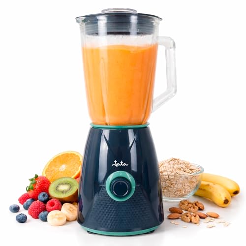 Jata JEBT1265   Batidora de Vaso 1300 W, Capacidad 1,5 L. 4 Cuchilla dentada de acero inoxidable, 2 velocidades + Pulse. Jarra desmontable. Pica hielo