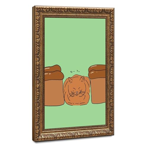 Affiche chat pain vert citron japonais cadeau idéal pour chambre