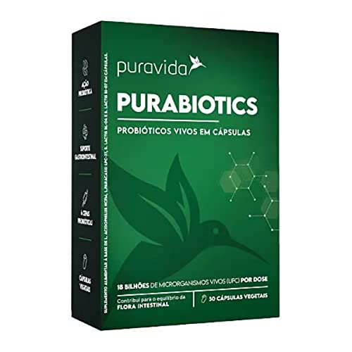 Purabiotics - Probióticos Vivos em Cápsulas | 30 Cápsulas Vegetais