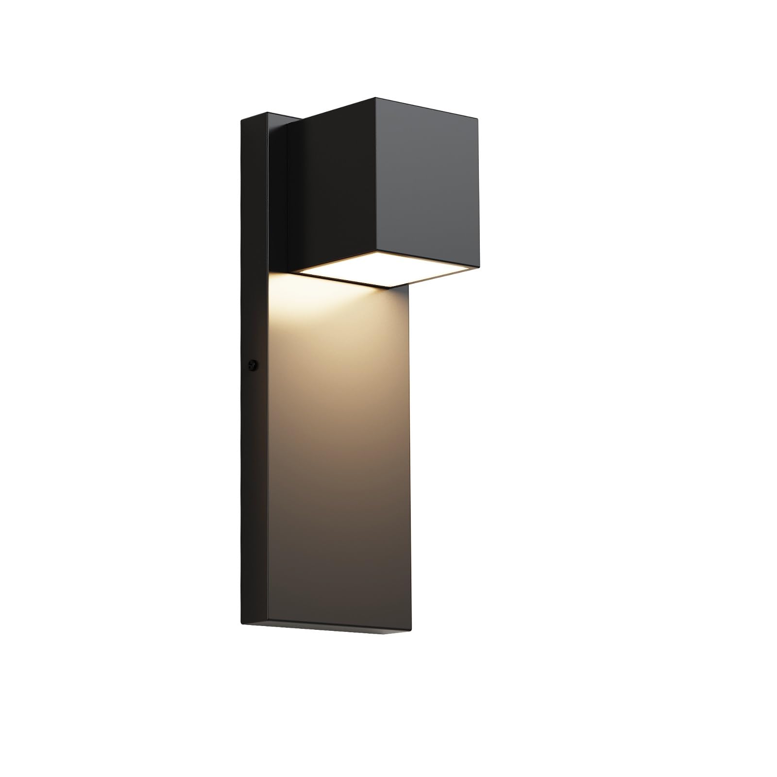 1 Pack Modern LED Outdoor Wall Light,16W 3000K 1300LM,IP65 Waterproof Black