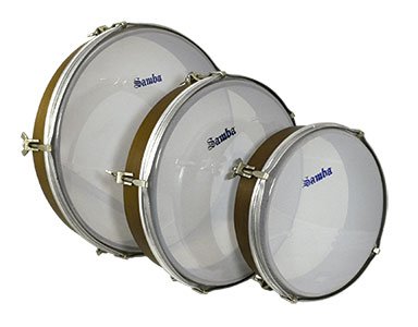 Juego 3 panderos de poliéster (20,25,30 cm)