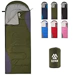 Sleeping Bag for Adults Teens Kids Cold Warm Weather, Portable Waterproof & Lightweight, Compact with Compression Sack, for 3-4 Seasons Camping, Backpacking, Hiking, Travel, Indoors Outdoors