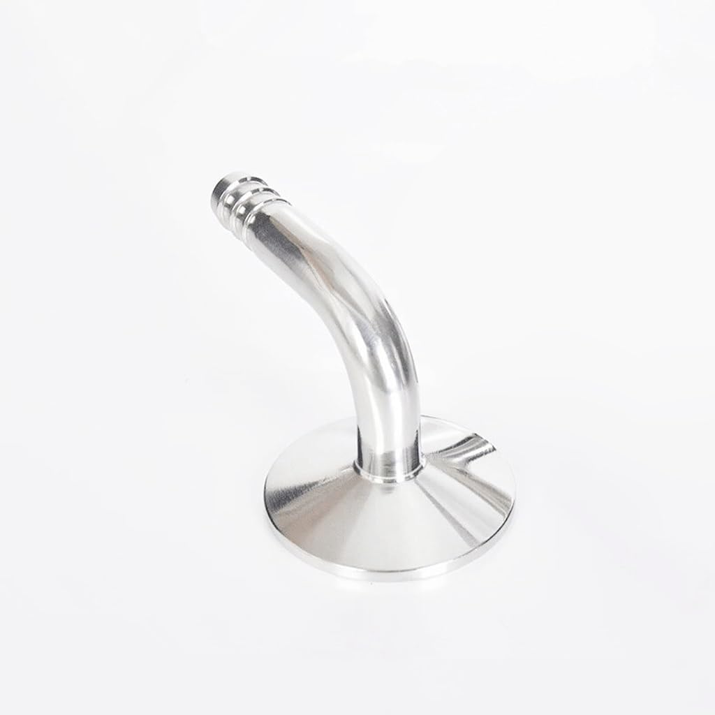 304 Stainless Steel 90° Elbow Fitting，Sanitary Hose Barb Connector for Home Plumbing (12.7mm-102mm)(63mmx Ferrule77.5)