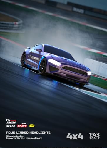 Image of Mini RC Drift Car,15km /h Speed Fully Proportional 4wd High Speed Racing Micro Small RTR 2.4GHz Remote and 4 Cones