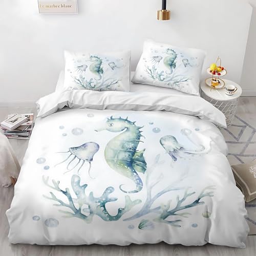 Housse de couette 200x200 cm avec fermeture éclair cachée ultra douce