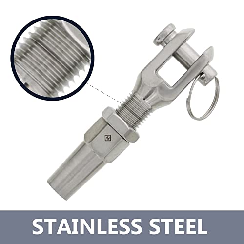 3/16" Stainless Steel Swageless Jaw #TOP3