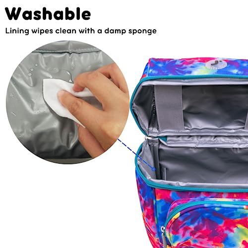 Image of J World Corey Kids Lunch Bag. Insulated Lunch-Box for Boys Girls, Tie Dye