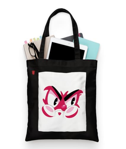 Image of ZORI Black Tote Bag With Pocket Printed Designed Canvas Tote Bags For Women large capacity,Tote bag For Shopping, College, Travel, More Canvas Handbag For Unisex Bag