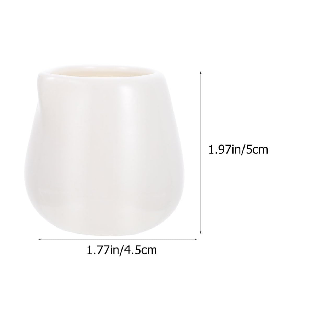 GRIRIW 6pcs Ceramic Milk Cup Small Container Coffee Creamers Coffe Creamer Sauce Accessory Ketchup Dispenser Powdered Creamer for Coffee Household Cream Pitcher Creamer Jug White Ceramics