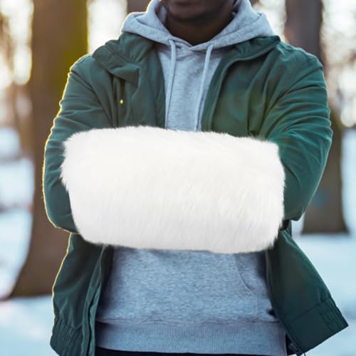 image for LIOOBO Faux Fur Hand Muffs: Women Winter Warmer Gloves, Warm Winter Mu