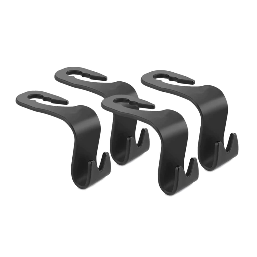 Orth Car Organizer Backseat Organizer Headrest Hook/Hanger Universal Durable Organiser Space Saver for Handbag, Wallets, Grocery Bags (Black, Pack of 4)-image-41