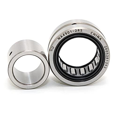 Rodamiento de agujas NA4901 con anillo interior y sello mecanizado de 12x24x14x13 mm 4