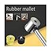 MENGKK Hammers 25MM Soft Mallet Double Face Soft Tap Rubber Mallet Hammer with Non Slip Plastic Grip DIY Leather Tool Manual Hammer