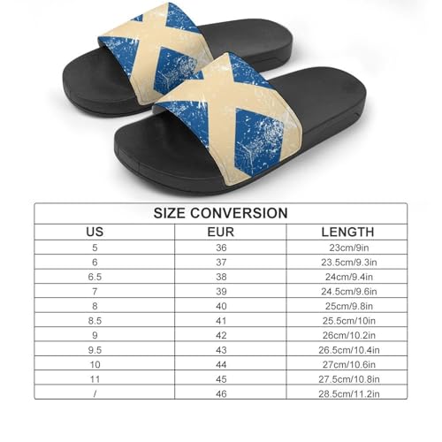 Scotland Vintage Flag House Slippers for Women Men Lightweight Open-toe Slide Shoes for Bathroom Swimming Beach2