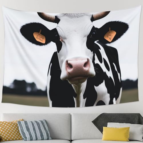Tapisserie murale imprimée vache laitière grand format avec jolie toile