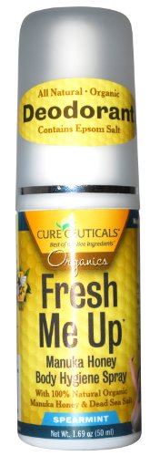 Cureceuticals Fresh Me Up Deodorant Manuka Honey Daily Hygiene Spray - Spearmint, 1.69-Ounce