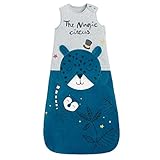 Coton Petit Béguin - Gigoteuse d\'hiver en Velours Contenant du Coton Bio Jungle Jungle - Taille - 6/18 Mois (Long. 85cm)