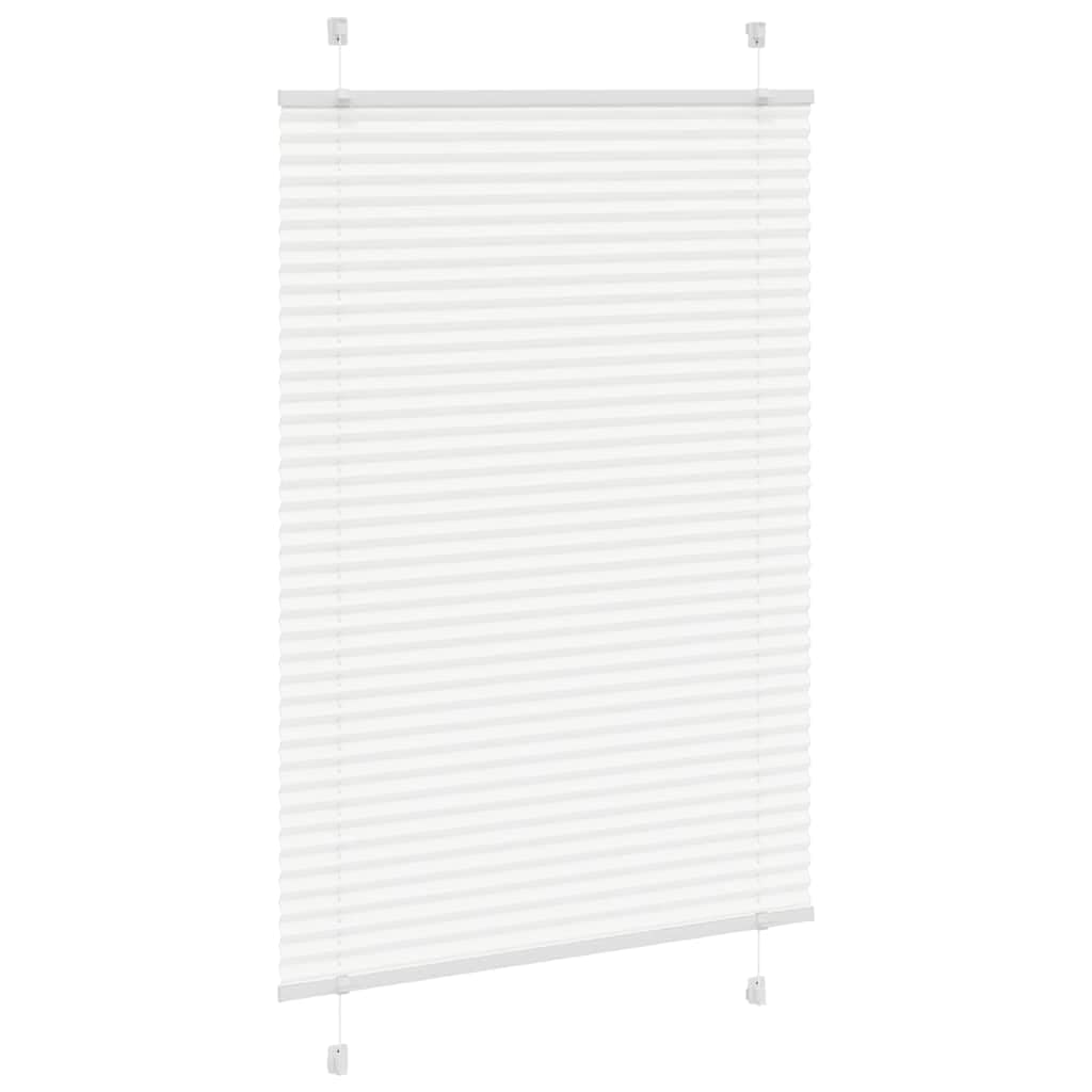 Tenda plissettata bianca 85 x 100 cm, larghezza 84,4 cm, poliestere, protezione dagli sguardi indiscreti, protezione solare, senza fori, per finestre e porte