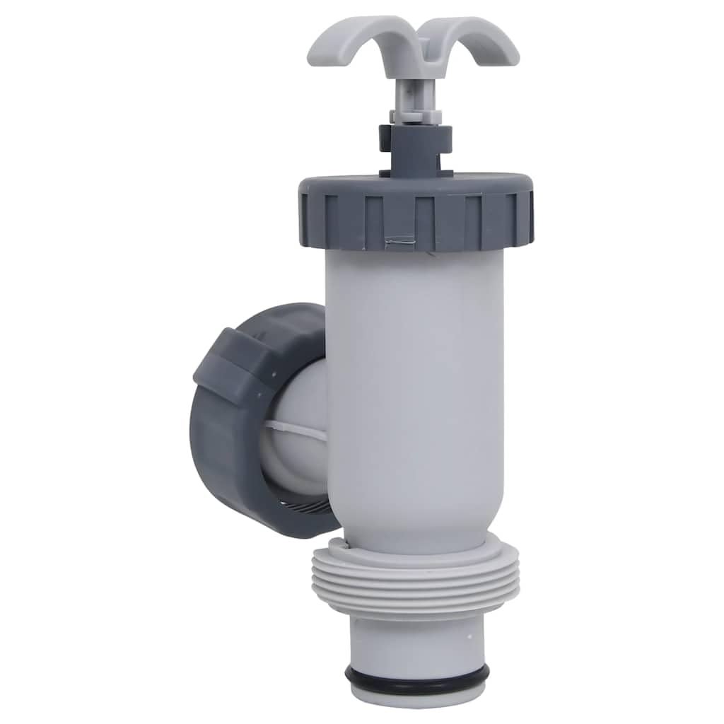 Valvola a stantuffo per piscina, 2 pezzi, valvola di arresto per tubo da 38 mm con attacco filettato da 59 mm, per pompa filtro piscina