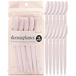 Kitsch Dermaplaning Tool - Face Razors for Women and Men, Eyebrow Trimmer and Face Shaver, Facial Hair Removal, Facial Razors for Women and Men, Dermaplane Razor - 12pc, Blush