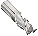Guhring 3174 Carbide Square Nose End Mill, Plain Finish, Finishing Cut, Non-Center Cutting, 45 Deg Helix, 2 Flutes, 2.5" Overall Length, 0.375" Cutting Diameter, 0.375" Shank Diameter