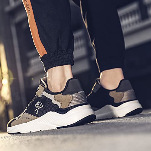 Pulltop Mens Fashion Sneakers Reflective Luminous Casual Running Shoes Non Slip Breathable Sport Walking Tennis Athletic Gym Training Shoes Black by Pulltop - Image 7