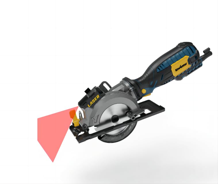 ENVENTOR 705W Mini Handkreissäge mit 6 Sägeblättern