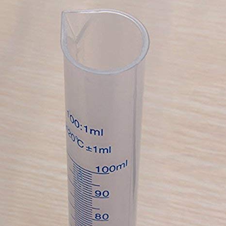 4 Messzylinder Aus Kunststoff – 10 Ml, 25 Ml, 50 Ml, 100 Ml, Transparent & Lebensmittelecht