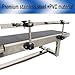 TECHTONGDA PVC Flat Conveyor Belt Systems Stainless Steel Frames Single Guardrail Benchtop Bilateral Transport for Industrial Transport Conveyor Length 59inch Belt Width 7.8inch