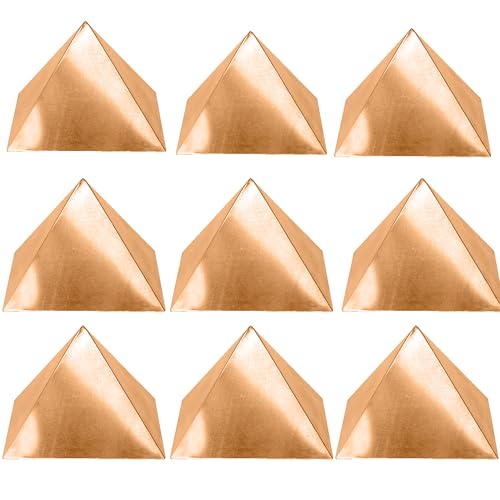 Image of Pure Copper Hollow Pyramid | 2-Inch | Set of 9 | Boost Positive Vastu Energy for Home & Office | Powerful Remedies for Health & Wealth