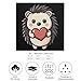 Hedgehog Holding A Heart Silk Like Head Scarf for Women Bandana for Hair Wrapping Fashion Accessory Square Hair Scarves 18