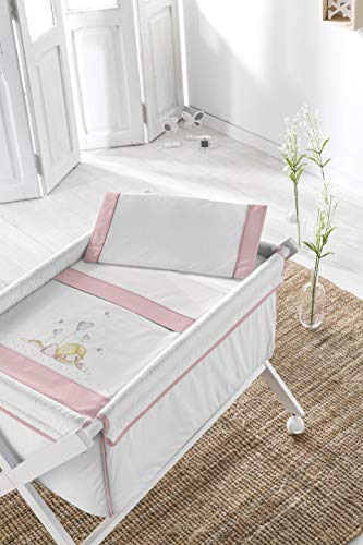 Drap de lit savane bébé rose anti-frottement pour berceau toutes saisons 86x100