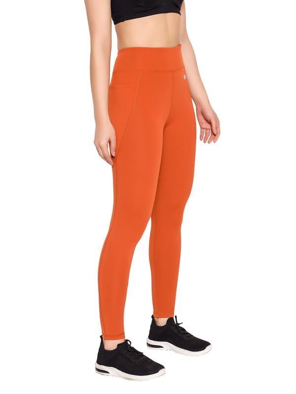 Image of Clovia Women's High Rise Snug-Fit High-Rise 4 Pocket Active Tights