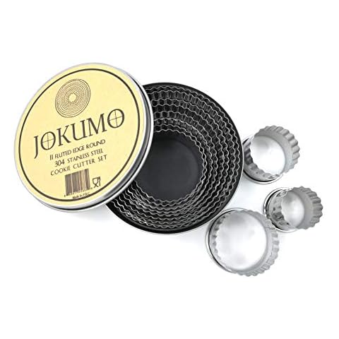 JOKUMO 11 Piece Fluted Edge Pastry Cutter Set Cover