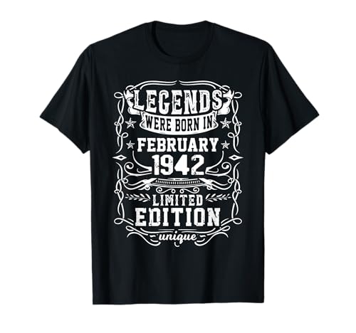 Cumpleaños Febrero 1942 Edición Limitada Regalo February Camiseta