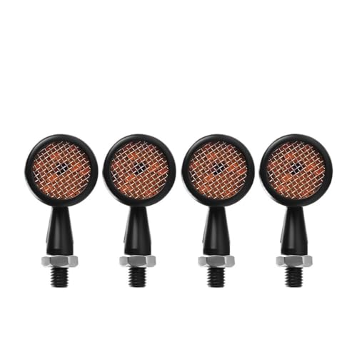 Clignotants moto ambre momt feux de signalisation en métal pour Bobber custom 4pcs
