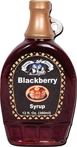 Amish Wedding Foods Fruit Flavored Pancake & Waffle Syrup, TWO 12 fl. oz. Bottles (Blackberry)
