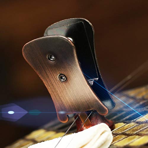 Kinshops Brown Mute Silencer Gold Clip for Erhu Erhu Accessories,Brown