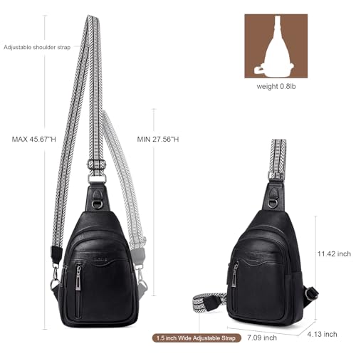 Image of cakang Womens Sling Bag Crossbody Bags for Women Vegan Leather Sling Backpack Daypack Fanny Pack Crossbody Purse Travel