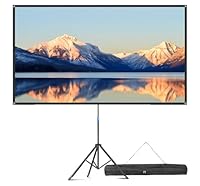 VISULAPEX 80 Leinwand Beamer, 4K HD 16:9 Beamer Leinwand Tragbar Projector Screen, Leicht und Kompakt, Ideal für Heimkino, Camping und Freizeitveranstaltungen