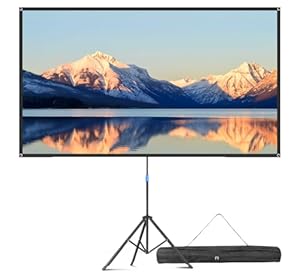 VISULAPEX 80" Leinwand Beamer, 4K HD 16:9 Beamer Leinwand Tragbar Projector Screen, Leicht und Kompakt, Ideal für Heimkino, Camping und Freizeitveranstaltungen